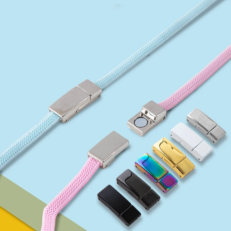 

Metal Clip Card Locking Buckle Lazy Laces No Tie Shoelace Buckle Metal Interlock Type Card Buckle Shoe Material Shoe Accessories