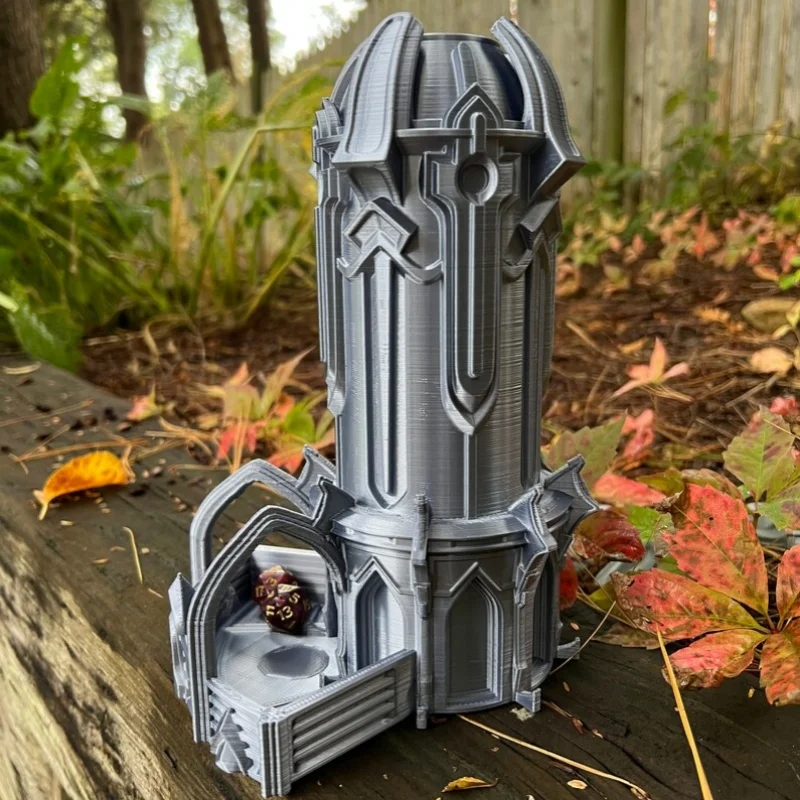 Printed Guardian Tower Dice Tower Miniatures Hand-painted Miniatures for DND Tabletop and Role Playing Games Room Decor