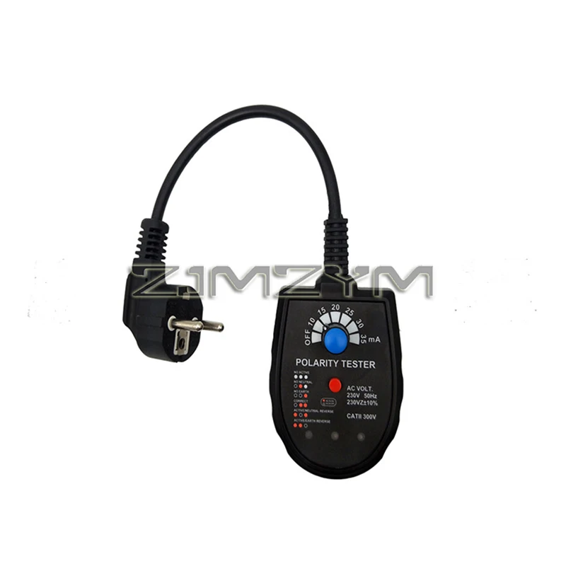 Socket Tester Detector 3 Phase Polarity Checker Neutral Plug Polarity Phase Check Wiring Detection Leakage Test