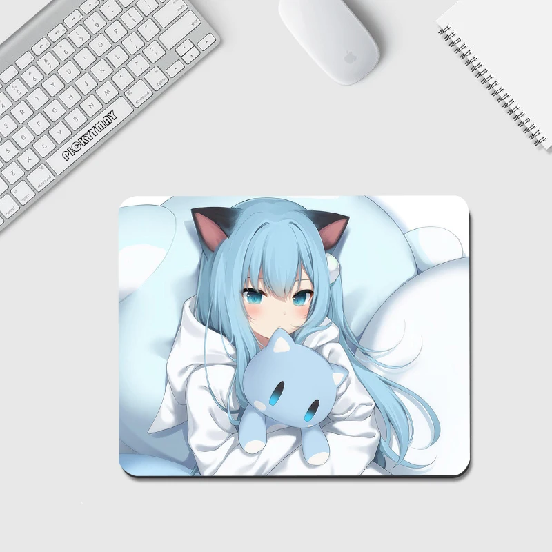 Lovely Small Mouse Pad, XS Mousepad, Borracha De Design, Little Girl Desk Mat, Esteira De Escritório, 18x22cm