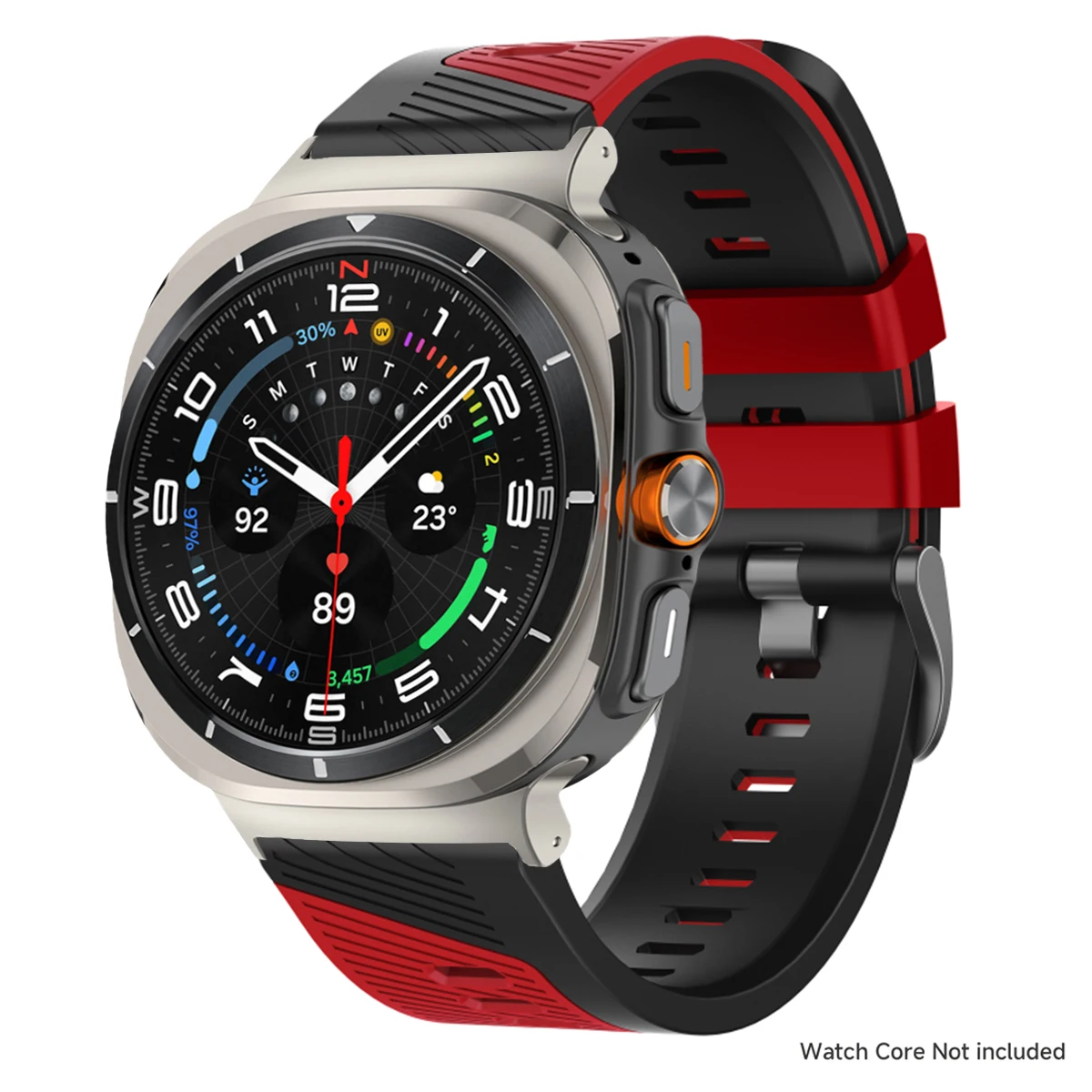 Zweifarbiges Sport-Silikonarmband für Samsung Galaxy Watch Ultra 2 47mm Verstellbares Band Armband für Galaxy Watch Ultra 2025/2024 – Detail 13