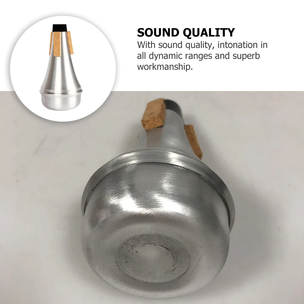 

Aluminum Alloy Straight Trumpet Jazz Brass Instrument Practice Durable Wind Device Standard Sound Quality Weak Mute For Night