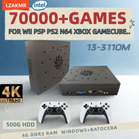 Super Game Console X8 Pro 70000+ Games I3-3110M  For Wii PS2 DC PSP GAMECUBE 500G Loaded Console Windows 11and Batocera