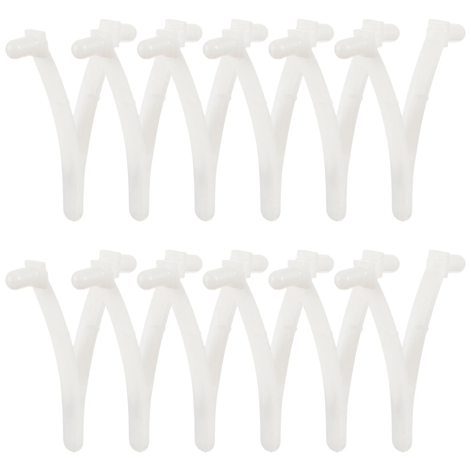 12 Pcs Pole Clamp Pool Cleaning Tool Skimmer Attachment for 560X450X050CM Plastic Brush Clip Replacement V Clips