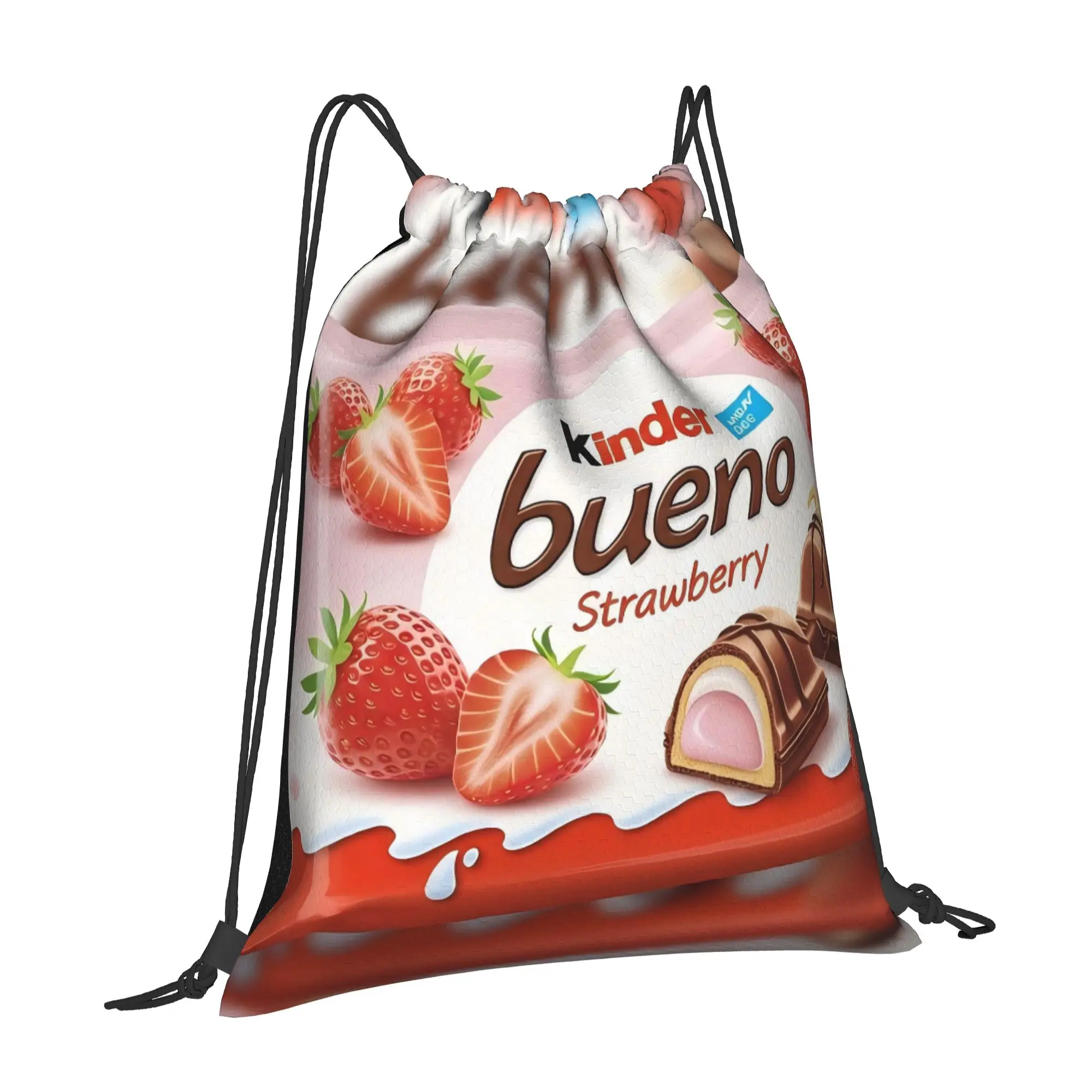 Kinder Bueno 6 kinder  Portable Sports Drawstring Backpack Riding Backpack Gym Clothes Drawstring Bags