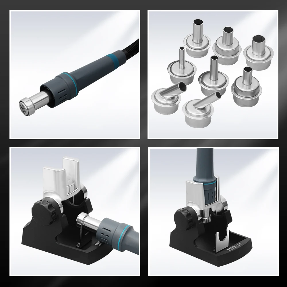 Imagem -02 - Sugon Estação de Retrabalho a ar Quente Controle de Temperatura do Microcomputador Estação de Retrabalho Bga Bico Curvo Reparação de Soldadura 1300w 8620dx Pro