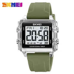 SKMEI 2320 Cool Digital Sport Watches for Men Women Students 5Bar Waterproof Stopwatch Countdown Wristwatch Clock Reloj Hombre