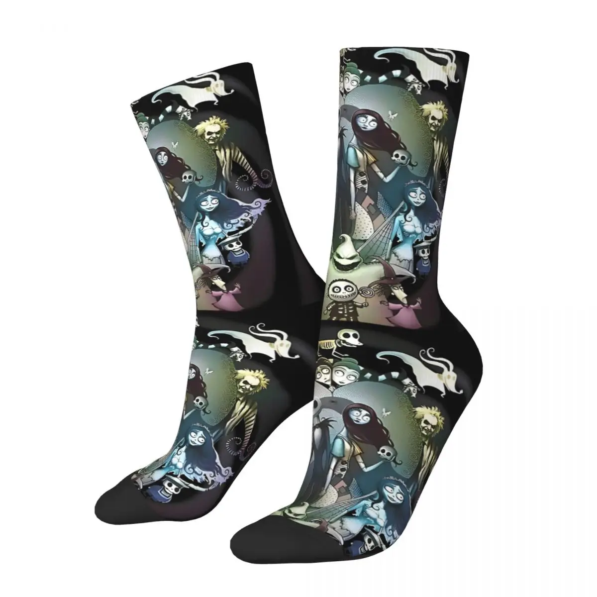 

Skellington Sally And Jack Socks Men Women Casual The Nightmare Before Christmas Socks Harajuku Autumn Winter Stockings Gift