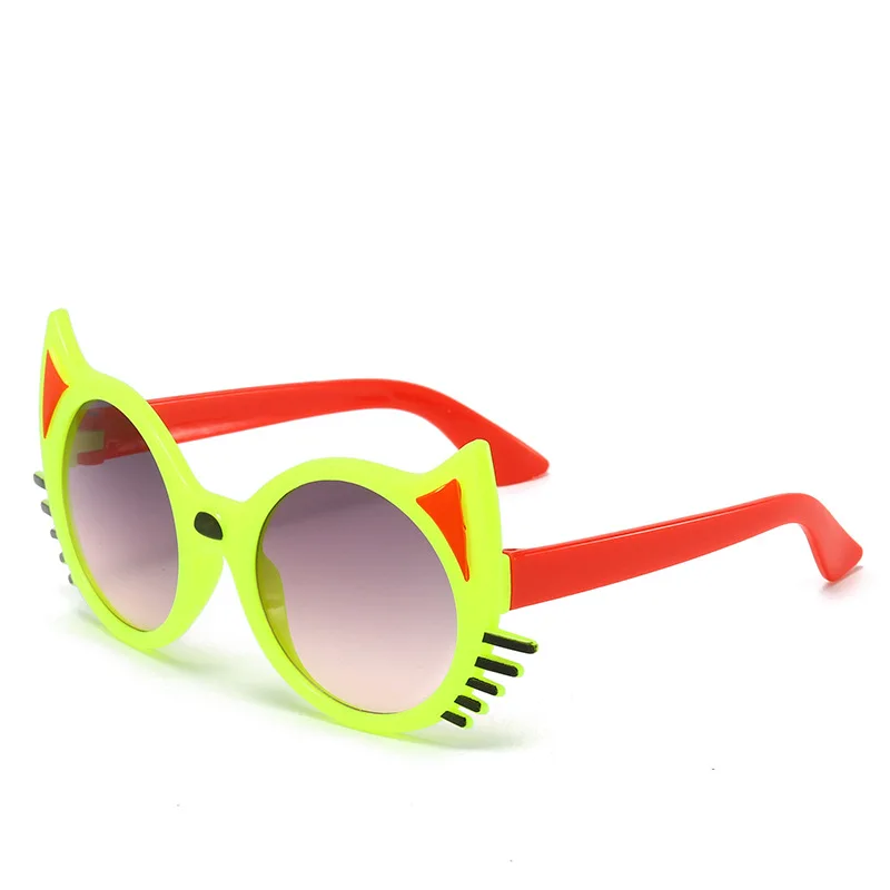 New Girls Boys Cute Cartoon Ears Sunglasses Outdoor Sun Protection Children Lovely Vintage Sun Glasses Protection Kids Eyewear image 2