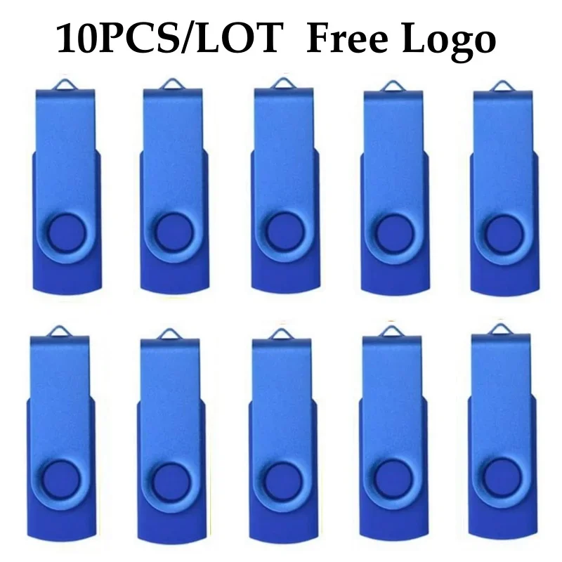 10pcs/Wholesale USB Flash Drive 64GB Thumb Drives Key Memory Stick 4GB Waterproof Pendrive for Storage Backup Free Logo U Disk