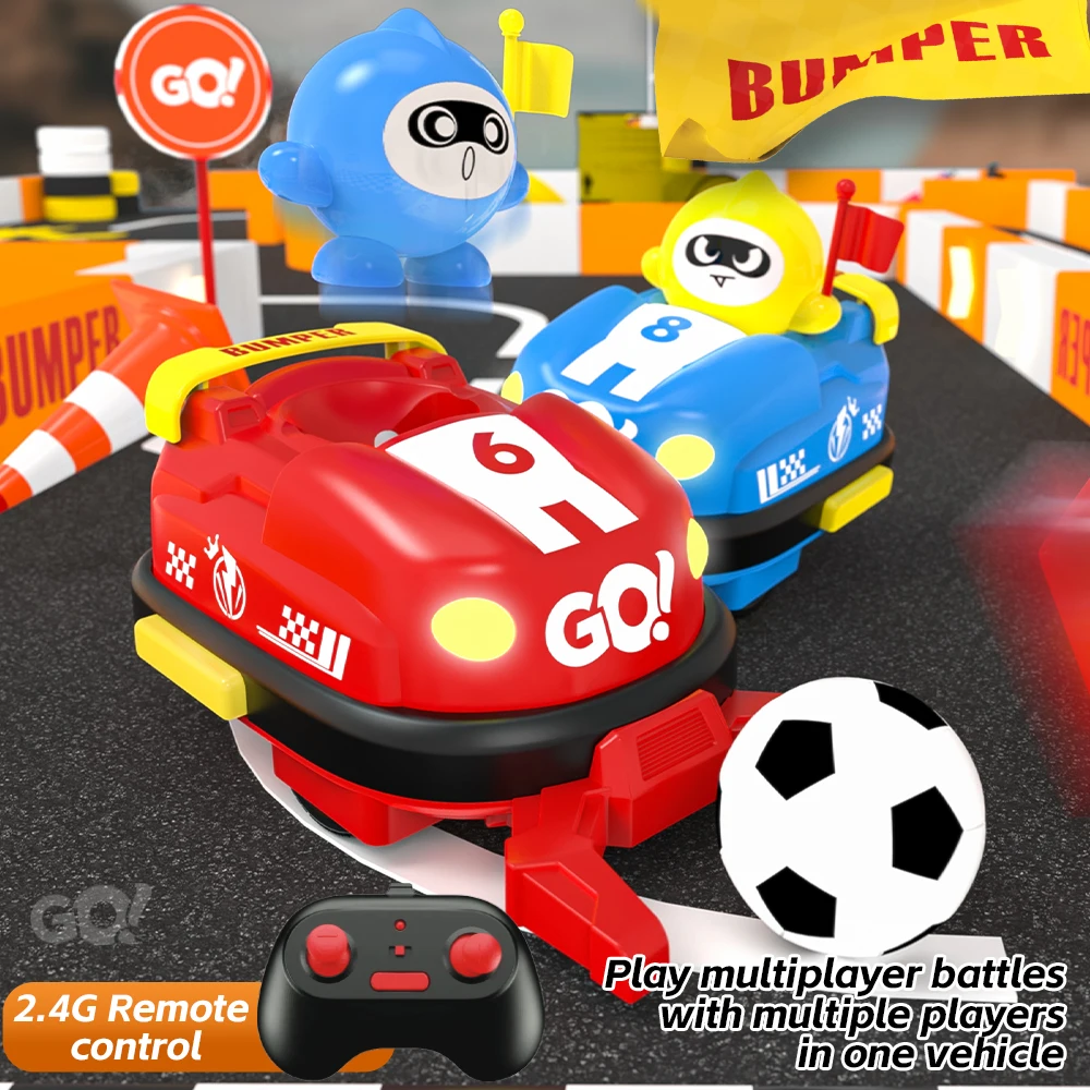 

Remote Control Bumper Car Toy Two-Player Battle Racing Cars Parent-Child Competitive football Game birthday gift for kids
