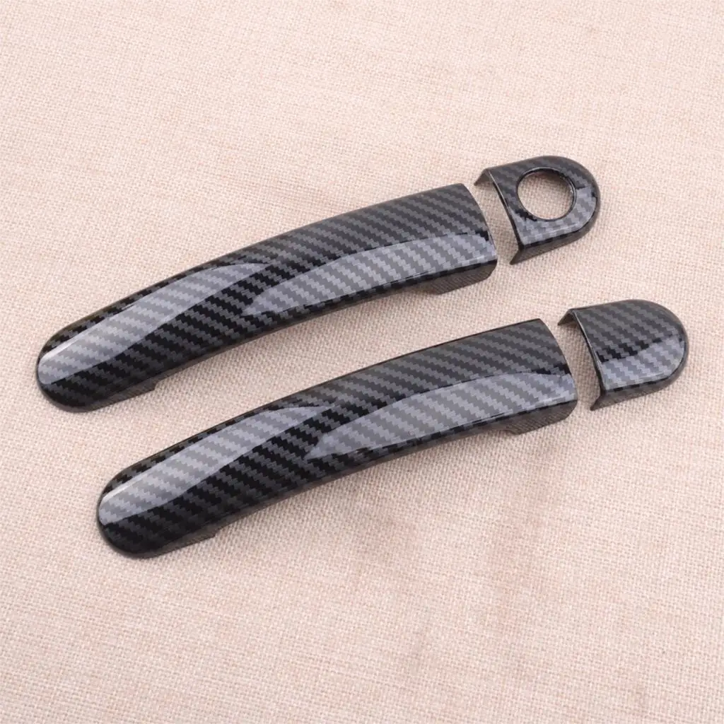 9pcs/Set Carbon Fiber Style ABS Door Handle Cover Trim Accessories Fit for VW Tiguan Jetta MK6 Polo 2012 2013 2014 image 2