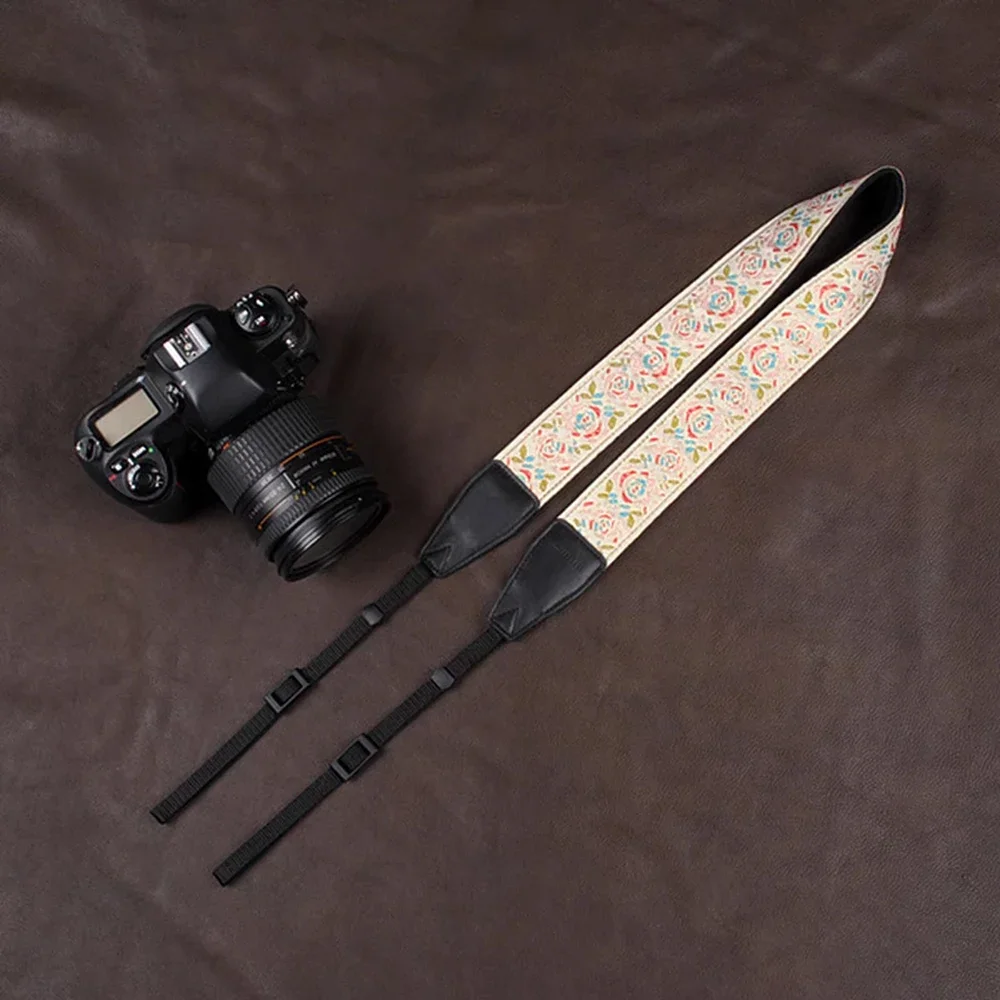 Camera Strap Embroidery Series Neck Shoulder Strap Belt Adjustable Universal Digital SLR Camera Shoulder Straps