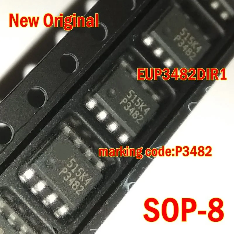 5Pcs to 100Pcs New Original Eup3482Dir1 Sop-8 Marking Code:P3482 2A, 30V, 340Khz Synchronous Step-Down Converter