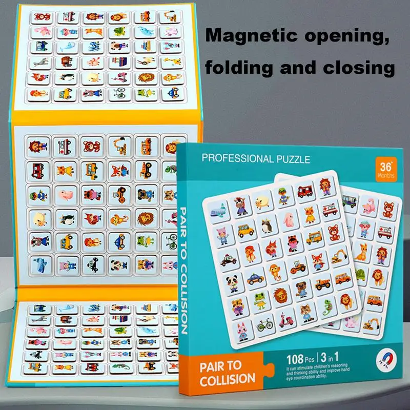 

Kids Magnetic Puzzle Puzzle Matching Toys Cognition Skill Development Preschool Educational Toys Engaging Play Puzzle Games