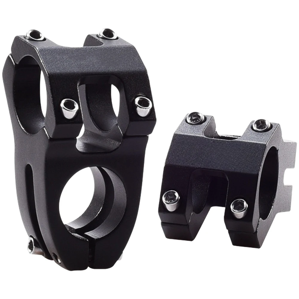 Handlebar Riser Aluminum 31.8mm 25.4mm Short Length for Road Bikes Hollow Construction Anodized Black Lightweight