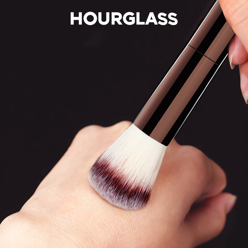 Hourglass Makeup Brush- No.2 Foundation/ Blush Brush Soft and Skin-friendly Fiber Hair Fashion Design Single Face Brush