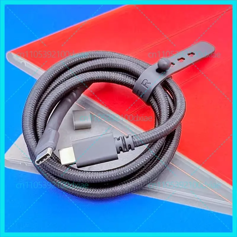 5pcs For Razer double head type c fast charging cable, mobile phone computer 4K screen projection, braided cable 10G 1m