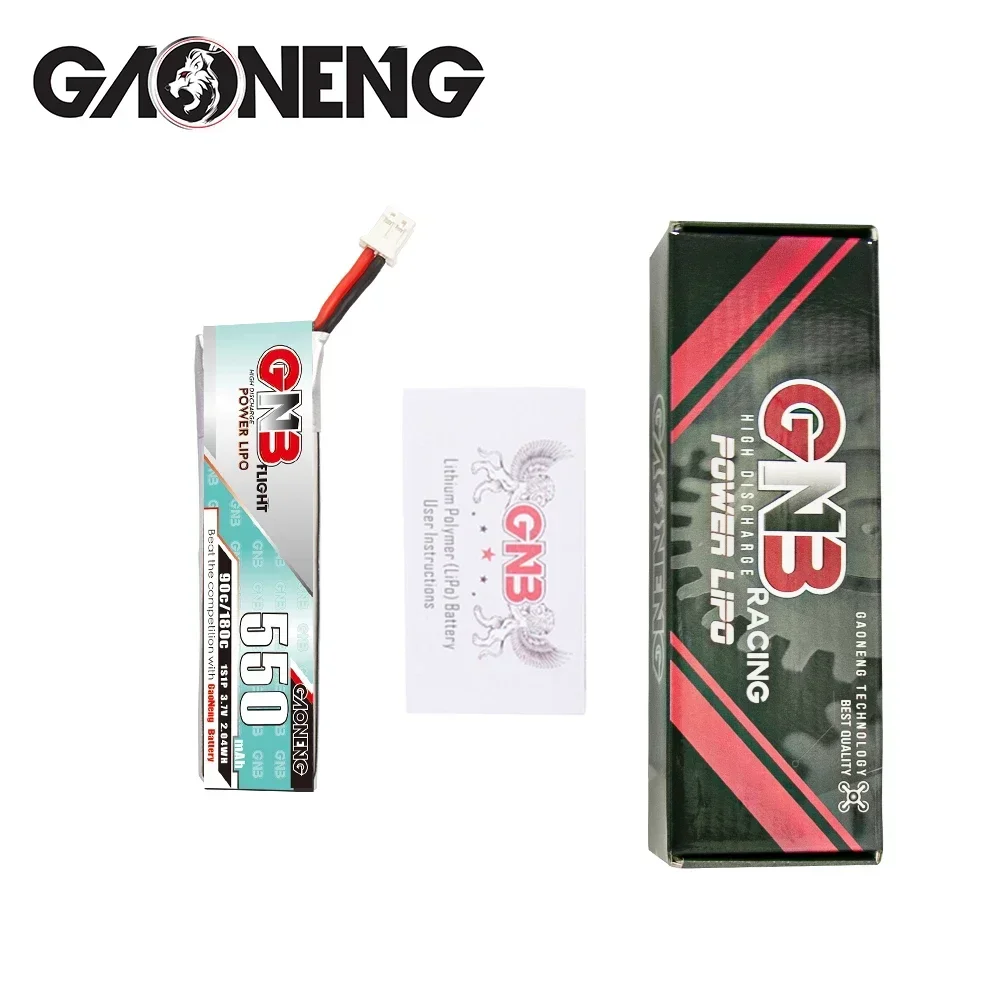 5PCS Gaoneng GNB 1S 550mAh 3.7V 90C/180C LiPo Battery PH2.0 Plug For TINY8X Blade Inductrix FPV+ QX2 120S Beta75S Beta FPV Drone