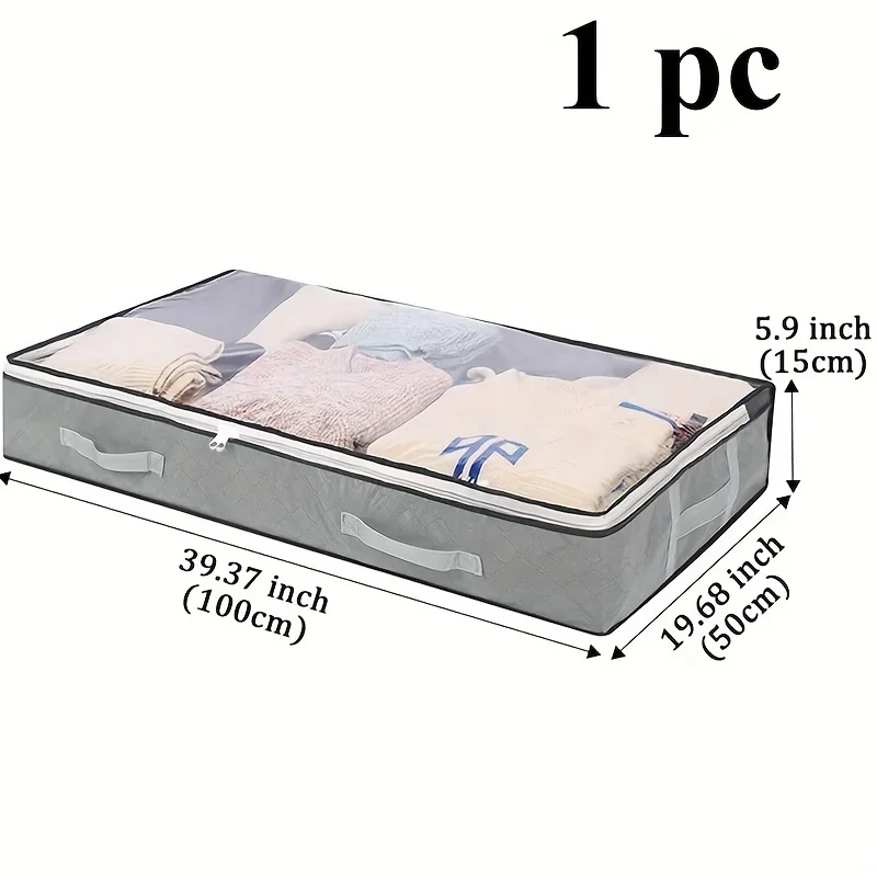 Dust proof storage box under the bed, reinforced handle storage bag, foldable cotton quilt bag, clothing storage box, dust-proof