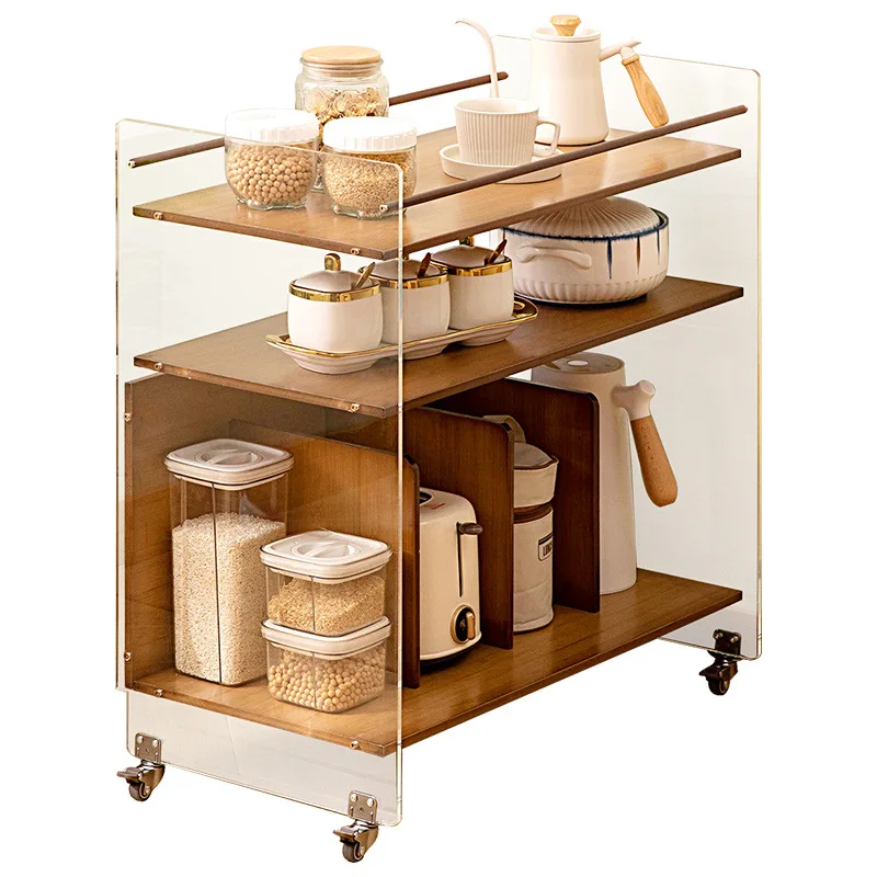 

Kitchen Shelf Finishing Rack Seasoning Shelf Storage Rack Kitchen Supplies Household Shelf Dining Side Cabinet Multi-layer