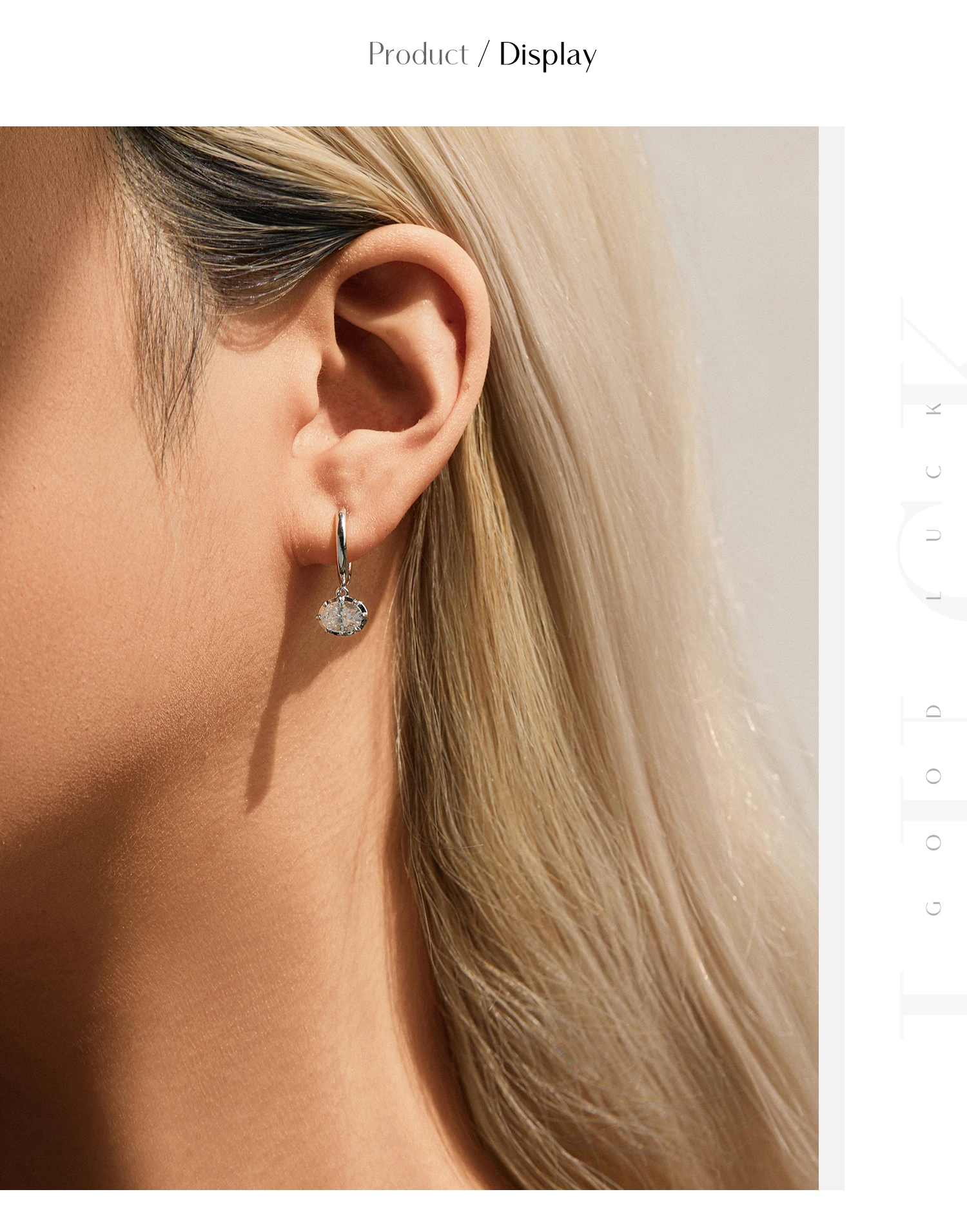 MODIAN Ovale Moissanit-Ohrclips aus 925er Sterlingsilber, luxuriöse Labordiamant-Swing-Creolen für Damen, edler Schmuck, Geschenke – Detail 9