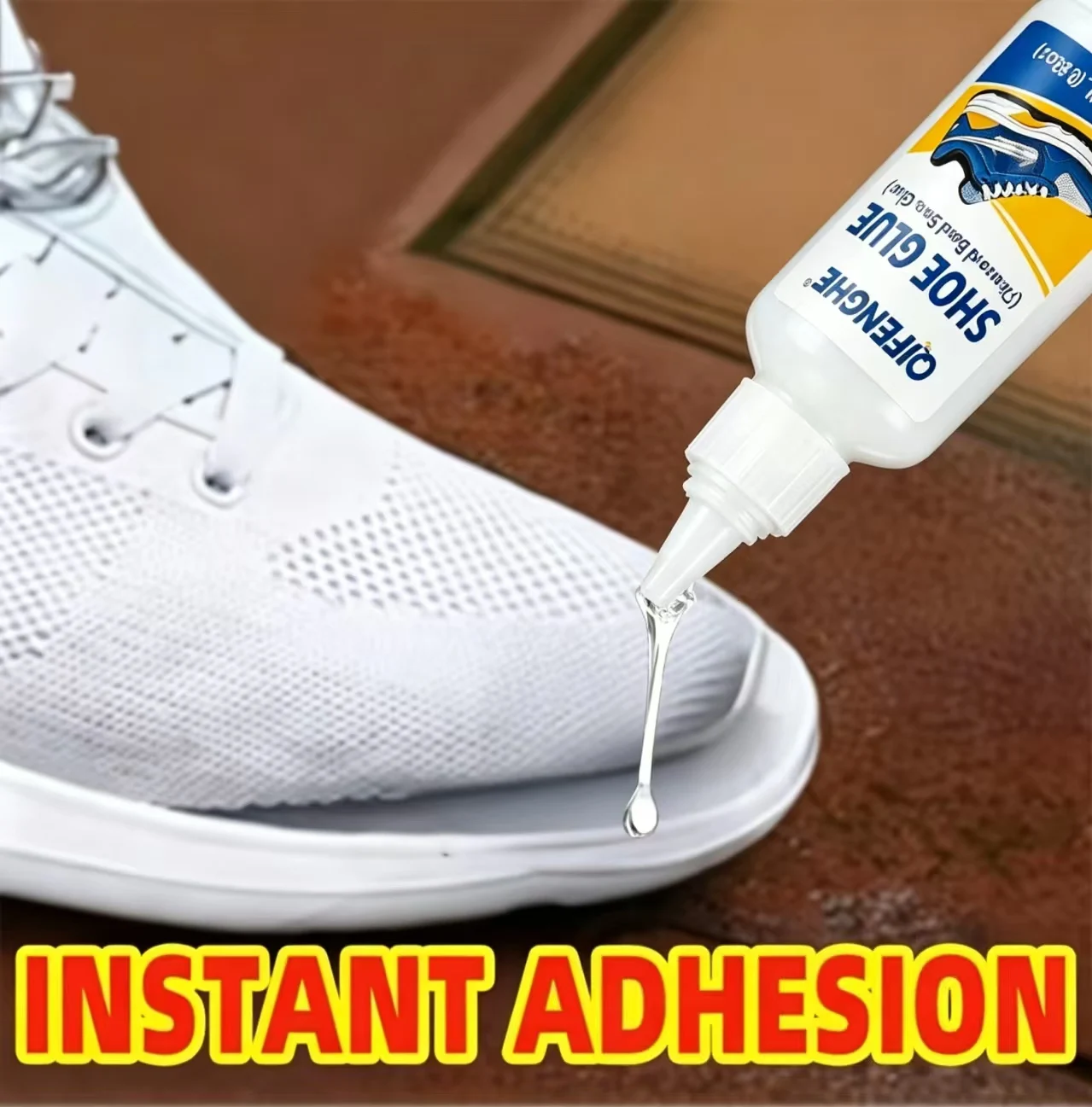 QIFENGHE Shoe Glue 0.68oz Professional Shoe Repair Adhesive Strong Bond For Loose Soles Detached Decorations Works On Leather Ca image 2