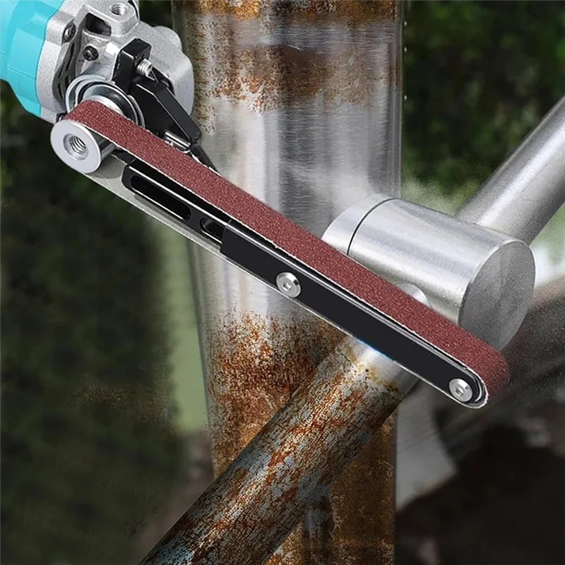 AS60-Band Sander Adapter Winkelschleifer Rohr Rohr Halterung Winkelschleifer Zubehör Winkelschleifer Gürtel