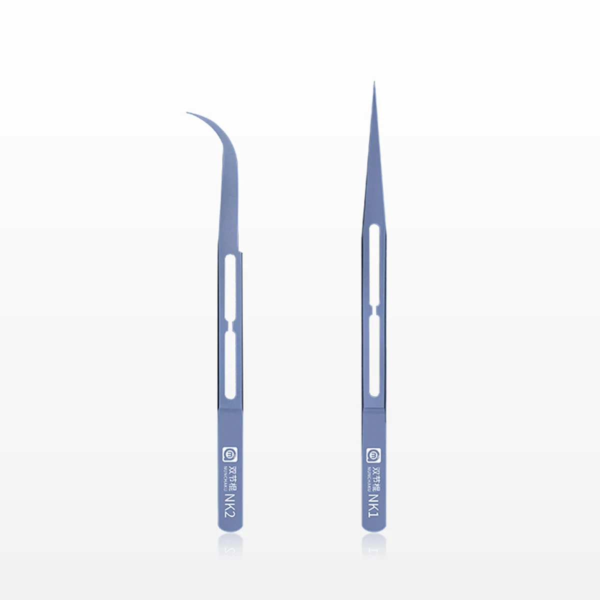 AMAOE NK1 NK2 Titanium Alloy Antimagnetic Tweezers Industry Professional Fingerprint Fly Line Forceps