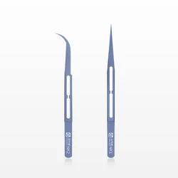 AMAOE NK1 NK2 Titanium Alloy Antimagnetic Tweezers Industry Professional Fingerprint Fly Line Forceps