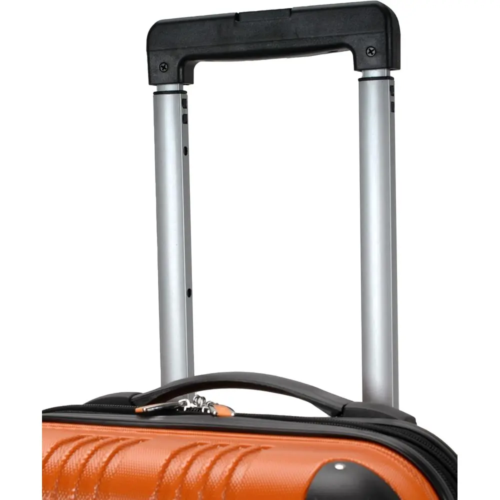 Orangefarbenes 20-Zoll-Hardside-Spinner-Gepäck, Handgepäck, Rockland London