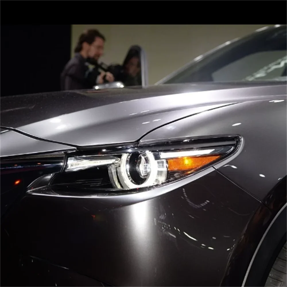 HTTCY غطاء المصباح لمازدا CX9 CX-9 2016-2020 2021 سيارة غطاء المصباح عدسة قذيفة غطاء المصباح عاكس الضوء كشافات الإسكان