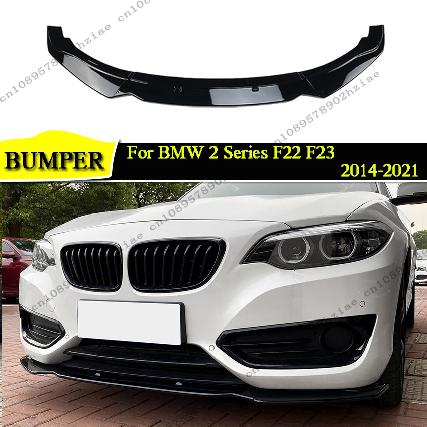 

Передний спойлер бампера для BMW 2 серии F22 F23 218i 218d 220i 220d 2-дверный 2014-2021 сплиттер комплект кузова защита бампера тюнинг