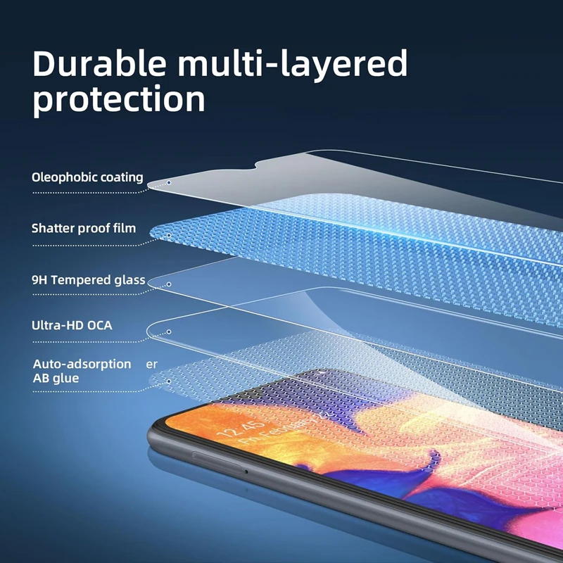 Tempered Glass For Samsung Galaxy A10 A20 A20E A30 A40 A50 A70 A51 A71 Screen Protector Film HD Crystal 9H Protective Glass
