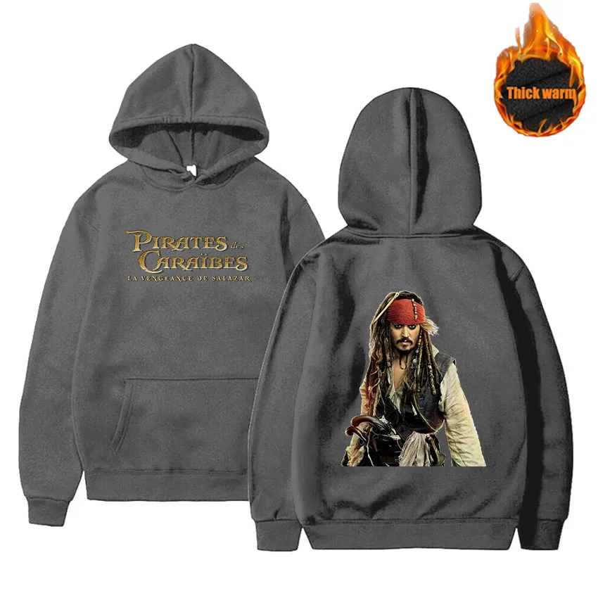 Disney Pirates Of The Caribbean Women Men Casual Pullovers Hoodies Autumn Winter Sweatshirt Streetwear Hooded Sweatshirt