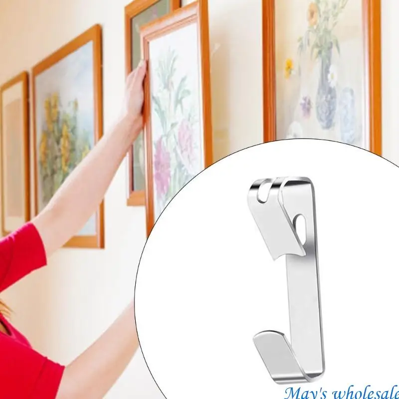 246Pcs Metal Picture Hangers Set Picture Hanging Hook Heavy Duty Picture Hook with Nails for Drywall Wall 448A