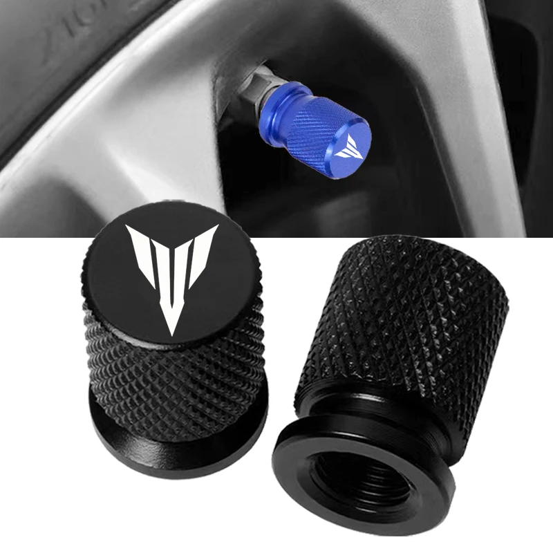 2 Pcs Tire valve caps For YAMAHA MT09 MT07 MT10 MT03 MT 09 07 03 10 MT-09 MT-07 MT-10 TRACER 900 700 GT FZ09 XSR700 XSR900