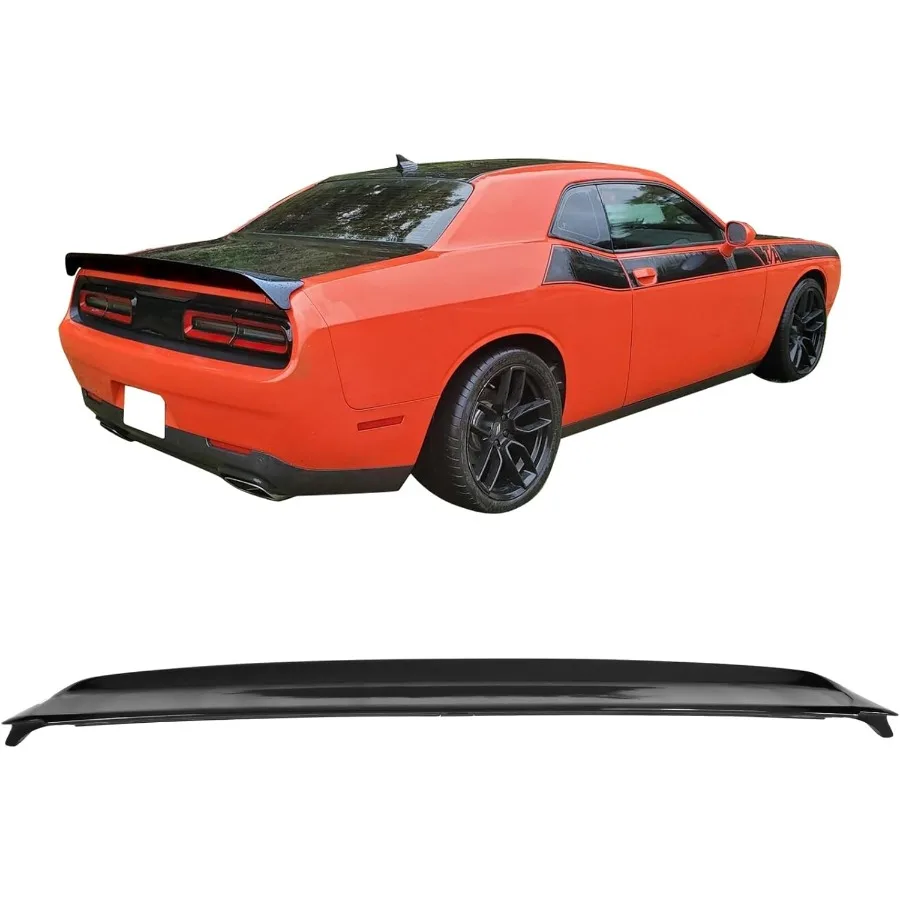 Trunk Spoiler Compatible with 20082023 Dodge Challenger Gloss Black ABS Plastic Hellcat Redeye Style Rear Spoiler Wing with Cam