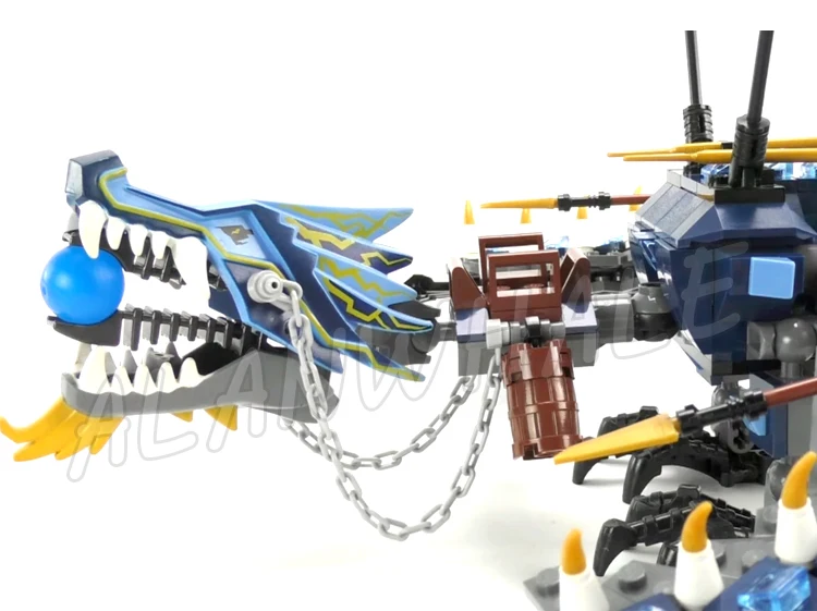 657 pz Shinobi Bule Saetta Drago Battaglia Argento Elicottero Poseable Ali 79141 Building Block giocattoli Compatibile Con Il Modello