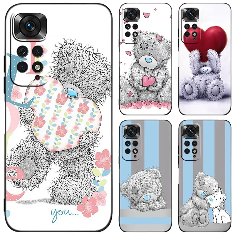 Tatty Teddy Bear Black Phone Case For Xiaomi Redmi Note 12 Pro 11 Pro Plus 11S 11T 10 10T 5G 10S 9S 9 8 Pro Cover