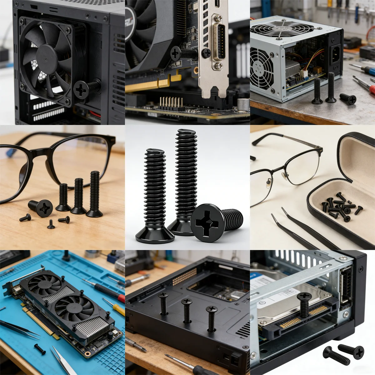 800 Stück Kleine Computerschrauben, PC- und Laptop-SSD-Festplatten-CPU-Kühlkörperschrauben, Miniatur-Brillenschrauben, Elektronik-Schraubensätze – Detail 9