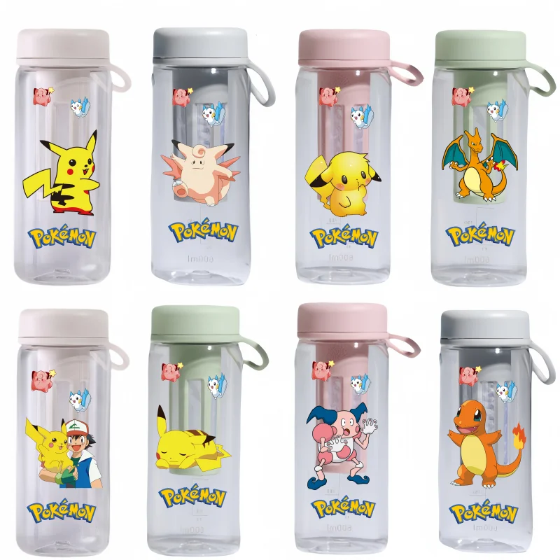 Pokemon Sports Kettle Coffee Cold Drinks Tea Warehouses Water Cups Travel Fitness Water Bottles  Holiday Gifts for Boy and Girl