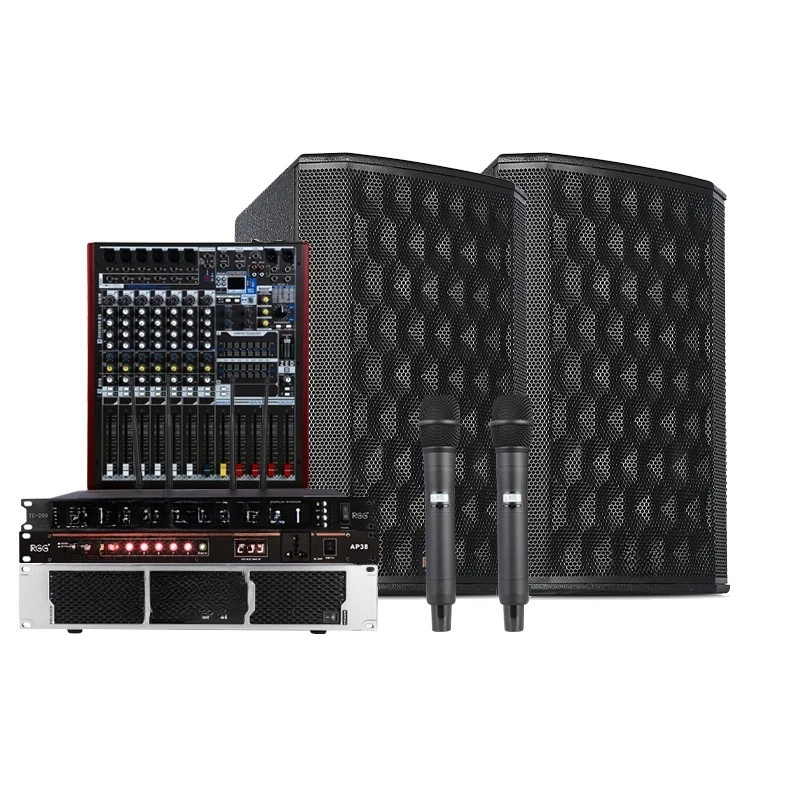 12 inch 15 inch stage wedding audio performance outdoor professional audio equipment set double 15 inch