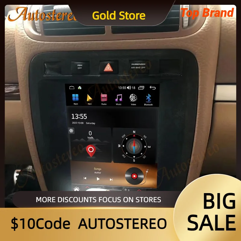 Auto Stereo Android 13 12G 256 dla Porsche Cayenne 2002-2009 nawigacja samochodowa GPS odtwarzacz multimedialny jednostka główna magnetofon radiowy