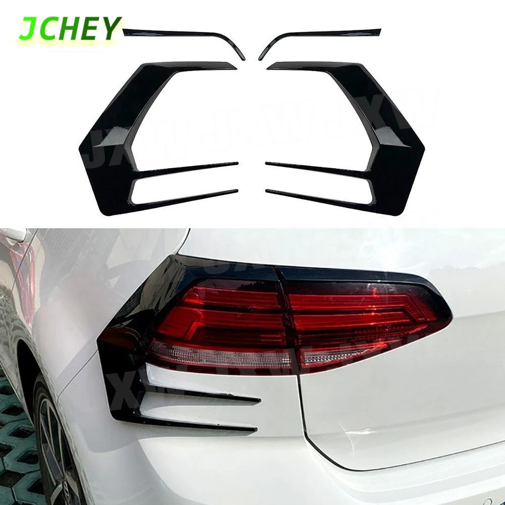 

JCHEY накладки на задние фонари для Volkswagen Golf 7.5 Golf MK7.5 2016-2019, задние фонари автомобиля, плавники бампера ABS