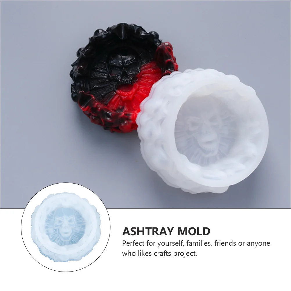 

Skull Silicone Mold Handmade DIY White Ashtray Mold for Epoxy Resin Crafts Making Skull Mould Epoxy Resin Molds