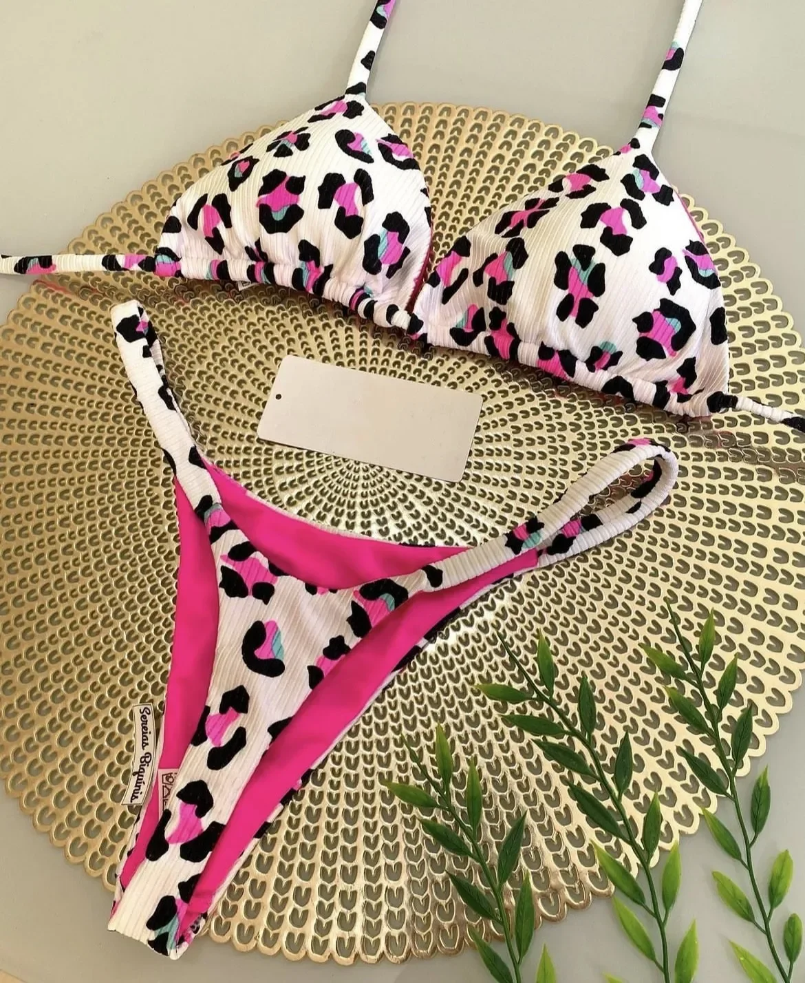

New Bikini Special Fabric Printed Swimsuit Beach Sexy Women's Swimsuit