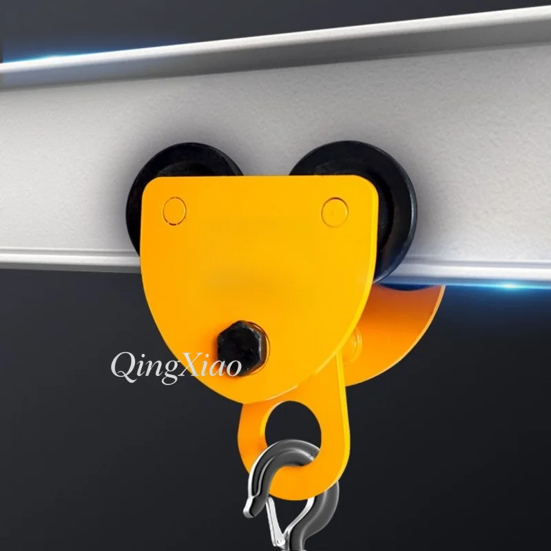 Manual Hand Push Monorail Trolley Matching Chain Hoist For I Beam Cargo Lifting Construction Handling - view 2