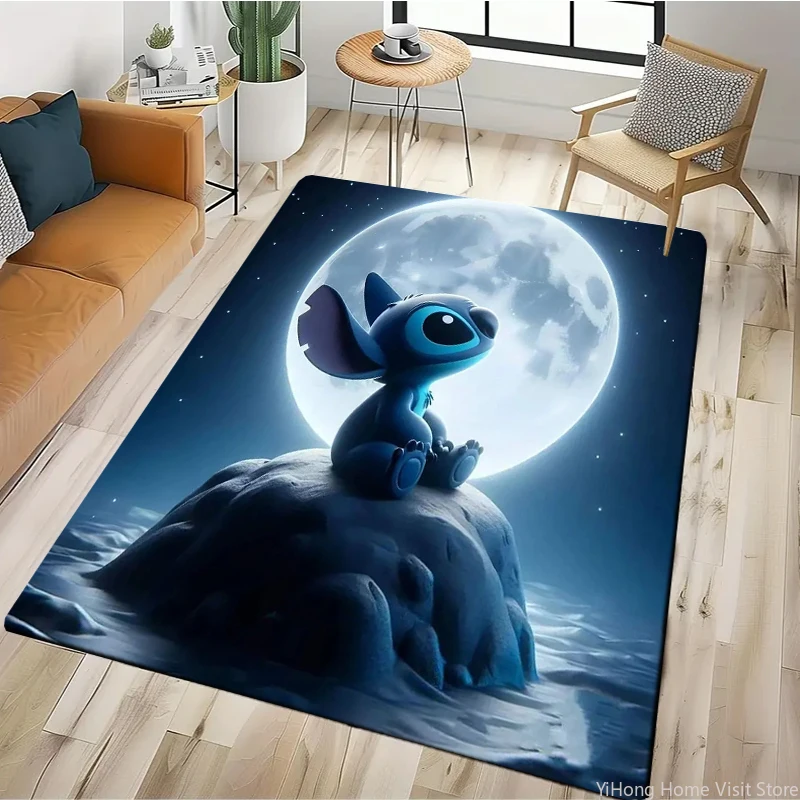 Disney Cartoon Lilo & Stitch HD Printed 3D Carpet Rug for Living Room Bedroom Table Chair Sofa Decorative Carpets Exquisite Gift