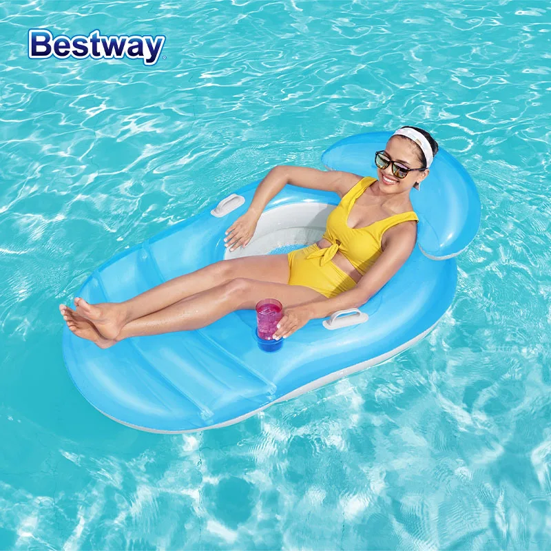 Bestway 43646 1PC Adult Pool Floating Chair, Inflatable Pool Floating Chair with Footrest Swimming Pool Floating Chair for Pool